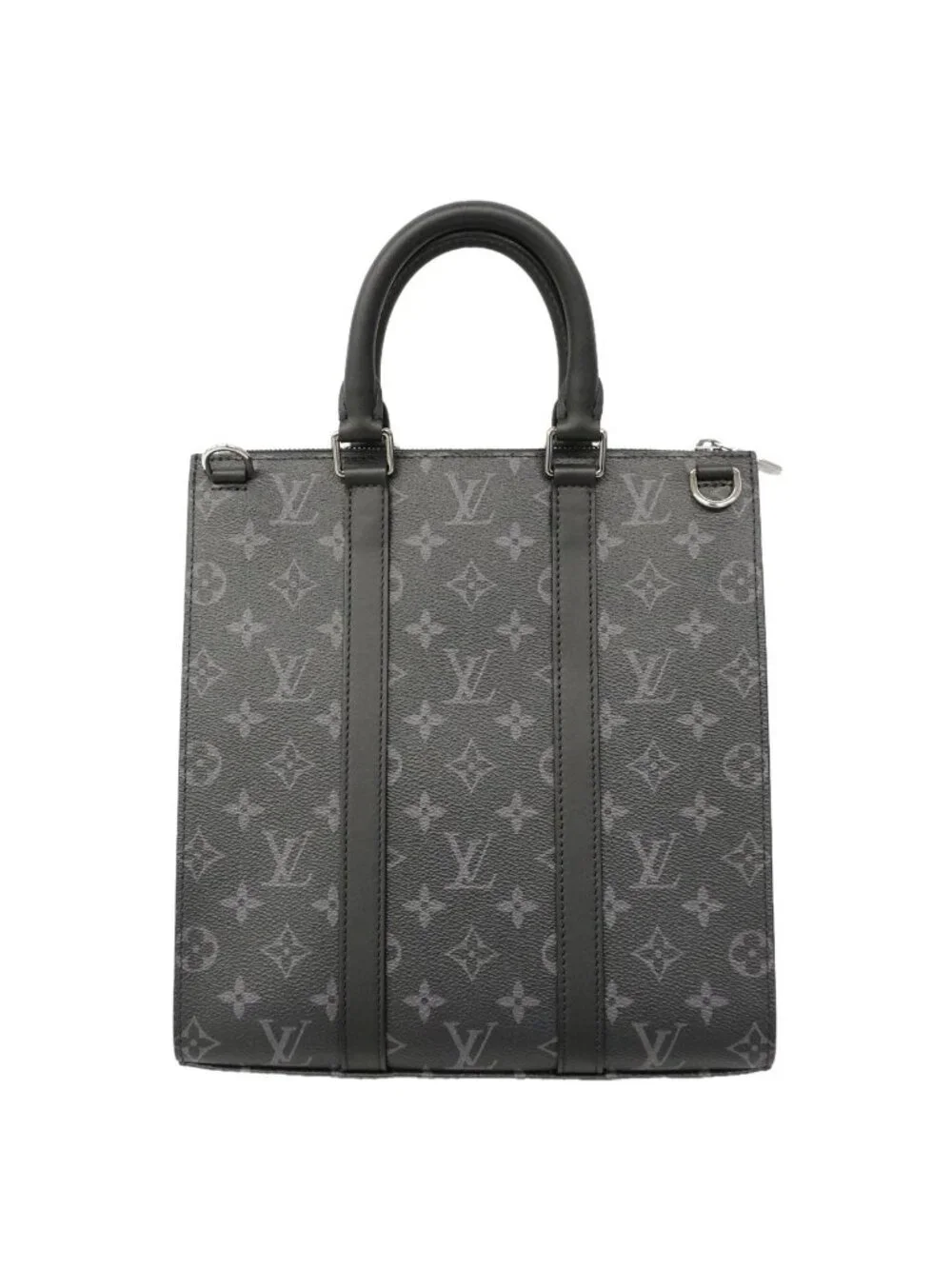 Louis Vuitton Handbag Monogram Eclipse Sac Plat Cross Black 2-Way Bag